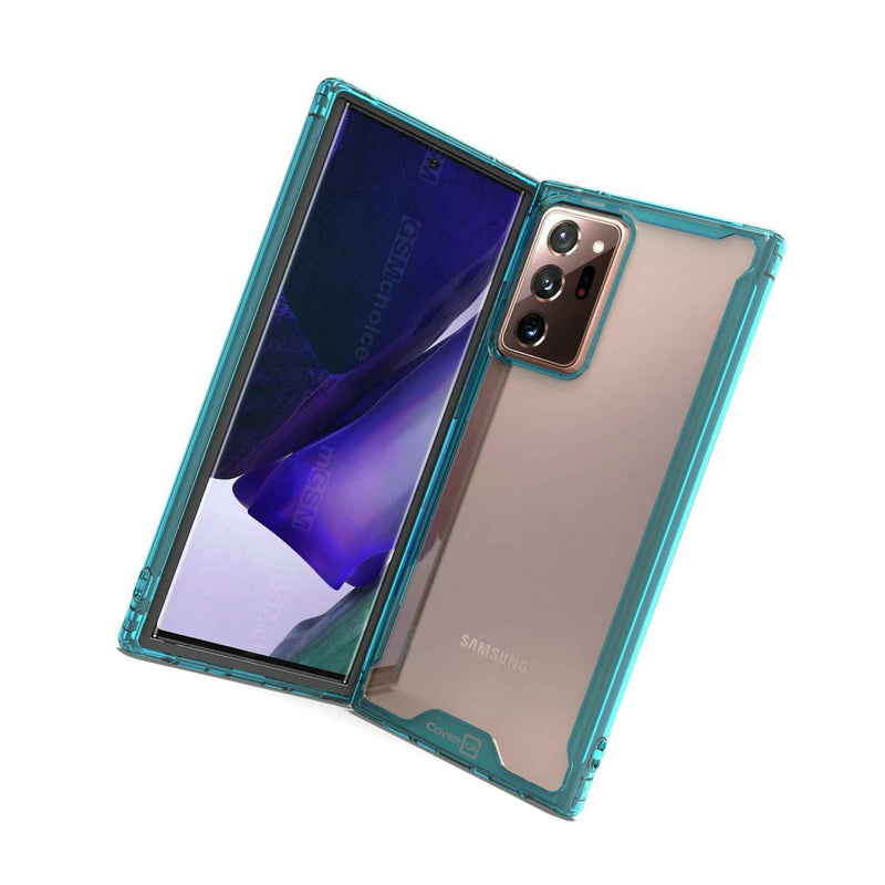 Clear Blue Trim Hybrid Slim Cover Phone Case For Samsung Galaxy Note 20 Ultra