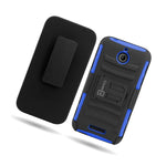Coveron For Htc Desire 510 Holster Case Hybrid Kickstand Cover Blue Black