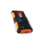 For Lg Power Destiny Sunset Case Neon Orange Black Holster Hybrid Cover
