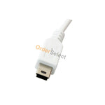 5 Pin Mini Usb Cable Data Sync Charging Cord Wht For Camera Nuvi Gps Ps3 Mp3