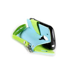 Coveron For Zte Compel Wallet Case Light Blue Neon Green Credit Card Folio