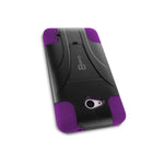 For Microsoft Lumia 640 Case Hybrid Dual Hard Skin Phone Cover Purple Black