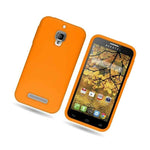 Orange Silicone Rubber Soft Skin Cover Case For Alcatel One Touch Fierce 7024W