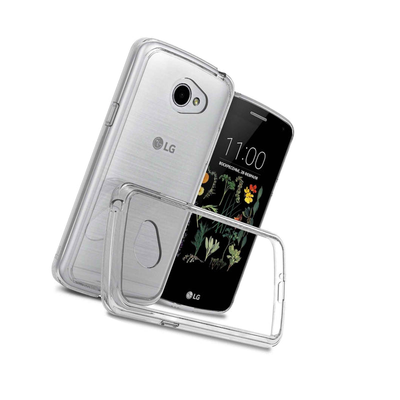 Hybrid Slim Fit Hard Back Cover Phone Case For Lg K5 Clear