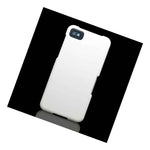 White Case For Blackberry Z10 Hard Rubberized Snap On Phone Cover