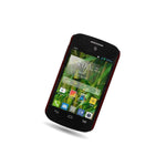 For Alcatel One Touch Pop C1 Case Red Scarlet Slim Plastic Hard Back Cover