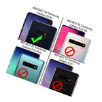 Silver Magnetic Credit Card Holder Phone Cover Case For Samsung Galaxy S10E