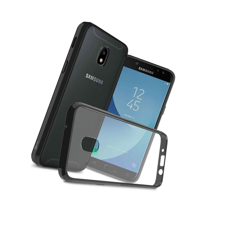 Black Bumper Back Cover Case For Samsung Galaxy Amp Prime 3 Express Prime 3