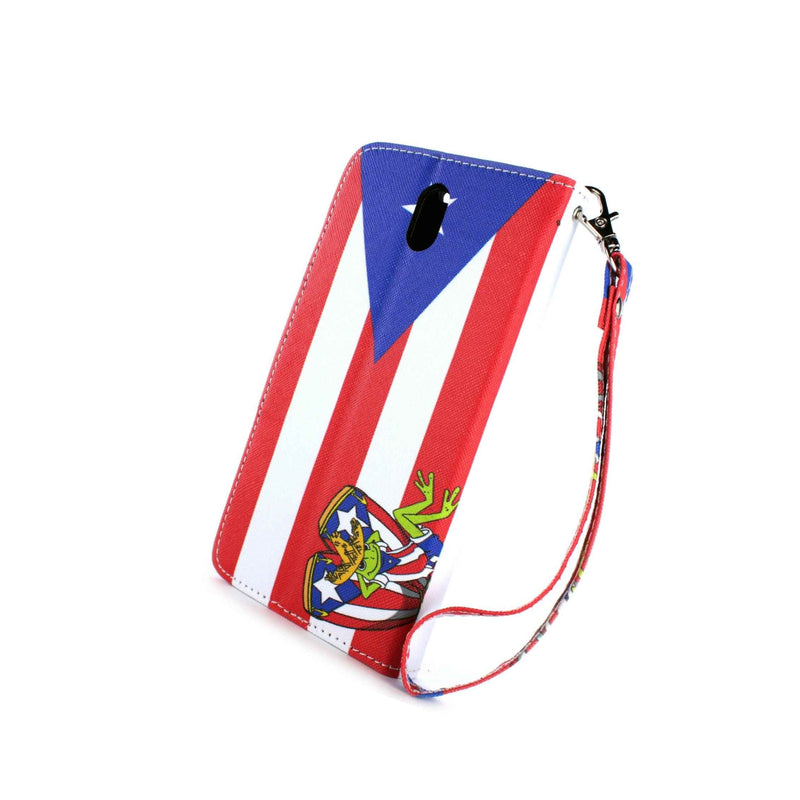 For Htc Desire 612 Wallet Case Puerto Rico Flag Design Folio Phone Pouch