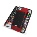 Hybrid Card Holder Wallet Hybrid Protective Case For Apple Iphone 7 Red