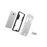 For Samsung Galaxy A8 Plus 2018 Case Silver Black Hard Slim Hybrid Phone Cover