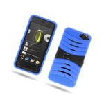 Blue Black Hybrid Case Hard Soft Rugged Kickstand Cover For Amazon Fire Phone