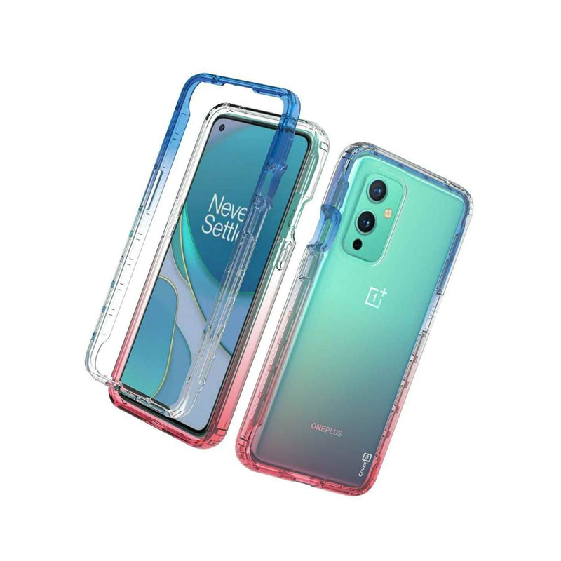Pink Blue Case For Oneplus 9 Full Body Rugged Slim Hard Colorful Phone Cover