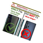 Glossy Black Case For Motorola Moto Edge Flexible Slim Fit Tpu Soft Phone Cover