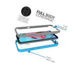 Light Blue Trim Cover Full Body Heavy Duty Shockproof Phone Case For Lg Stylo 6