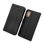 Black Rfid Blocking Pu Leather Wallet Phone Case For Motorola Moto G9 Plus