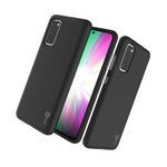 Black Hybrid Shockproof Slim Fit Phone Cover Hard Case For Samsung Galaxy S20