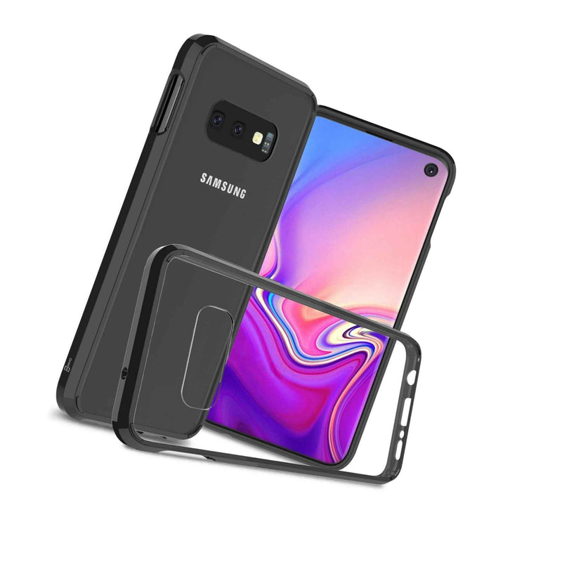Clear W Black Rim Hybrid Tpu Bumper Back Phone Case For Samsung Galaxy S10E