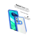 For Motorola Moto G Fast Case Military Grade Blue Clear Shockproof Phone Cover