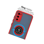 Red Hard Phone Case For Samsung Galaxy S20 Clear Cover W Grip Ring Kickstand