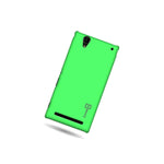 For Sony Xperia T2 Ultra Hard Case Slim Snap On Back Phone Cover Lime Green