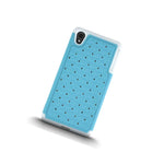 For Sony Xperia Z4 Case Sky Blue Hybrid Diamond Bling Skin Hard Phone Cover