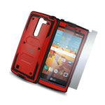 For Lg G4C G4 Mini Magna Case Red Black Armor Cover Screen Protector