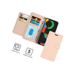 Rose Gold Rfid Blocking Pu Leather Wallet Phone Case For Google Pixel 4A 5G
