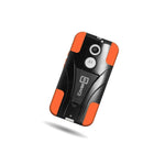 Coveron Motorola Moto X 2Nd Gen 2014 Case Hard Stand Cover Orange Black
