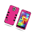 Pink Black Hybrid Armor For Samsung Galaxy S5 Phone Case Cover