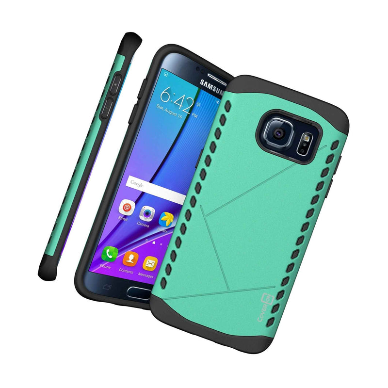 Teal Black Slim Hard Hybrid Phone Cover For Samsung Galaxy S7 Edge Hard Case