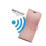 Rose Gold Rfid Blocking Pu Leather Cover Phone Case For Samsung Galaxy S20 Plus
