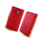 Coveron For Samsung Galaxy S6 Edge Wallet Case Red Flip Folio Card Cover