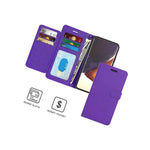 Purple Rfid Blocking Pu Leather Card Phone Case For Samsung Galaxy Note 20 Ultra