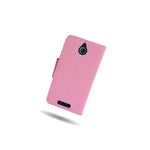 Coveron For Htc Desire 510 Wallet Case Light Pink Hot Pink Credit Card Folio