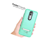 For Coolpad Legacy Brisa Case Magnetic Metal Kickstand Mint Teal Phone Cover