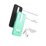 For Coolpad Legacy Brisa Case Magnetic Metal Kickstand Mint Teal Phone Cover