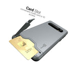 Gray Hard Hybrid Case For Samsung Galaxy S10 Kickstand Credit Card Phone Cover