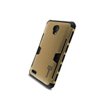For Alcatel One Touch Conquest Case Gold Black Slim Credit Card Holder Slot