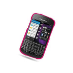 Hot Pink Case For Blackberry Q10 Hard Rubberized Snap On Phone Cover