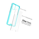 Clear Blue Trim Hybrid Clear Cover Slim Phone Case For Samsung Galaxy S20 Plus