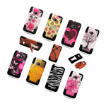Hard Skin Armor Stand Hybrid Butterfly Heart Cover Case For Htc One M7
