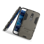 For Motorola Moto M Phone Case Armor Kickstand Slim Hard Cover Gray