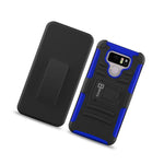 For Lg G6 G6 Plus Belt Clip Case Blue Black Holster Hybrid Phone Cover