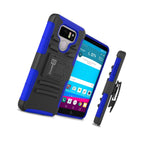 For Lg G6 G6 Plus Belt Clip Case Blue Black Holster Hybrid Phone Cover