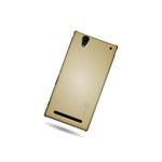 For Sony Xperia T2 Ultra Hard Case Slim Matte Back Phone Cover Gold