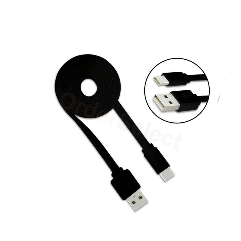 Usb Type C Flat Noodle Charger Data Sync Cable Cord For Android Cell Phone