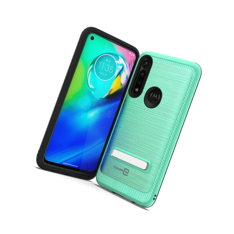 For Motorola Moto G Power 2020 Case Magnetic Kickstand Mint Teal Phone Cover