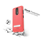 For Lg Aristo 4 Plus Prime 2 Case Magnetic Metal Kickstand Red Phone Cover