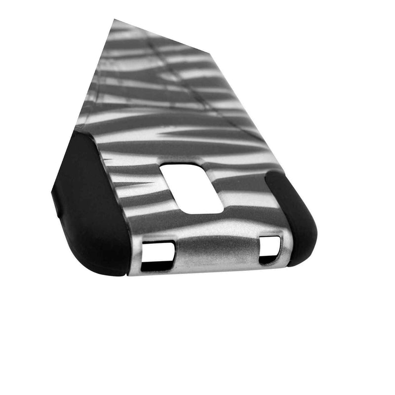 Zebra Dual Layer Hybrid Stand Cover Case For Samsung Galaxy S5